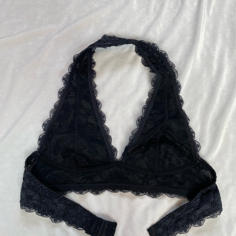 Intimately Free People lace bralette halter neck back hooks boho style size sm